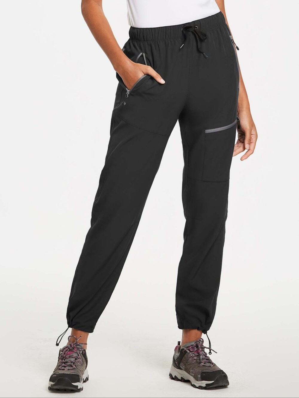 Baleaf NWT Women's Laureate UPF 50+ DWR Water Proof Hiking Pants Size 2XL Black